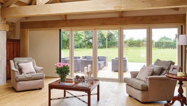 Centor Integrated Folding Door with built-in insect blinds